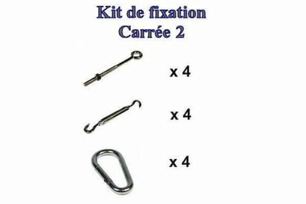 CARREECHEVILLE: Kit de fijación cuadrado / rectangular (Anclajes de ojo)