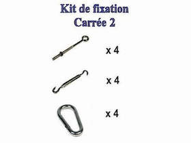 CARREECHEVILLE - Kit de fijación cuadrado / rectangular (Anclajes de ojo)