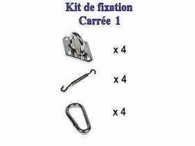 CARREEPONTET - Kit de fijación cuadrado / rectangular (Placas de anclaje)