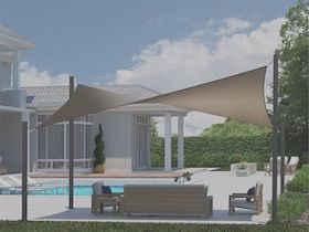 Coolaroo DualShade Vela cuadrada 5,4 x 5,4 m img 2