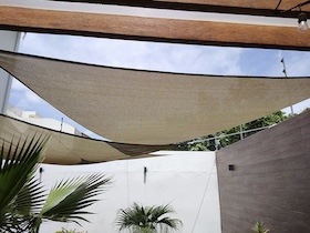 Toldos Tensados modernos, Velas de sombra,  vela, coberturas