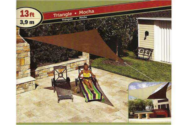 CRTHTR390: Vela de sombra triangular portátil Coolaroo 3,9 m