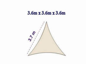 Shade Sail World Vela triangular 3,6 x 3,6 x 3,6 m img 6