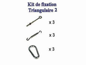 TRINGCHEVILLE - Kit de fijación triangular (Anclajes de ojo)
