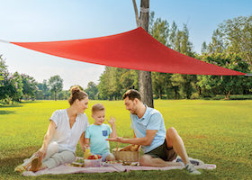 Vela de sombra portátil Coolaroo para playa jardín y eventos