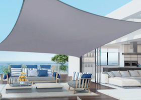 Vela de sombra rectangular Coolaroo para grandes terrazas